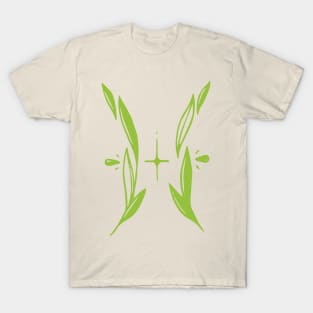 green floral Pisces zodiac sign T-Shirt